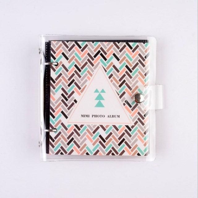 Light and Shadow Series Photo Album Ticket Storage Postcard 3 Inch memory 100 Pockets for Fujifilm Mini Film Paper Baby Family Scrapbook Albums DIY Memorable Gifts For Loved Ones Stevvex