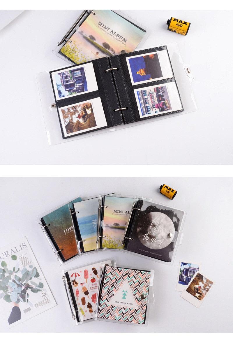 Light and Shadow Series Photo Album Ticket Storage Postcard 3 Inch memory 100 Pockets for Fujifilm Mini Film Paper Baby Family Scrapbook Albums DIY Memorable Gifts For Loved Ones Stevvex