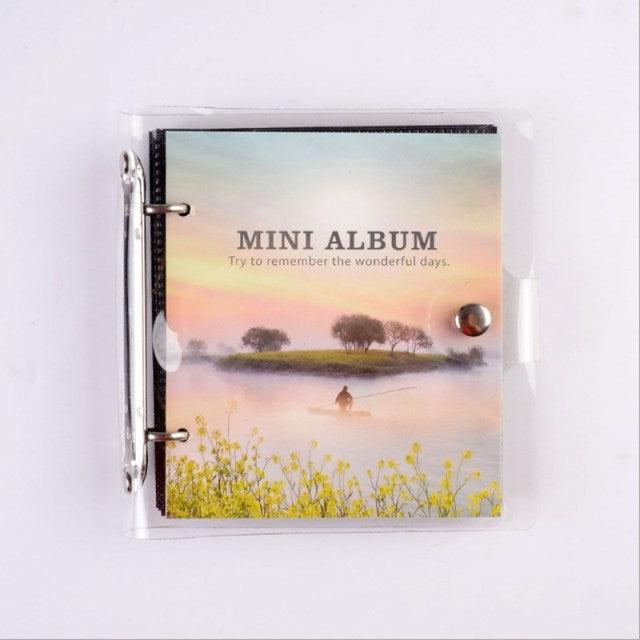 Light and Shadow Series Photo Album Ticket Storage Postcard 3 Inch memory 100 Pockets for Fujifilm Mini Film Paper Baby Family Scrapbook Albums DIY Memorable Gifts For Loved Ones Stevvex