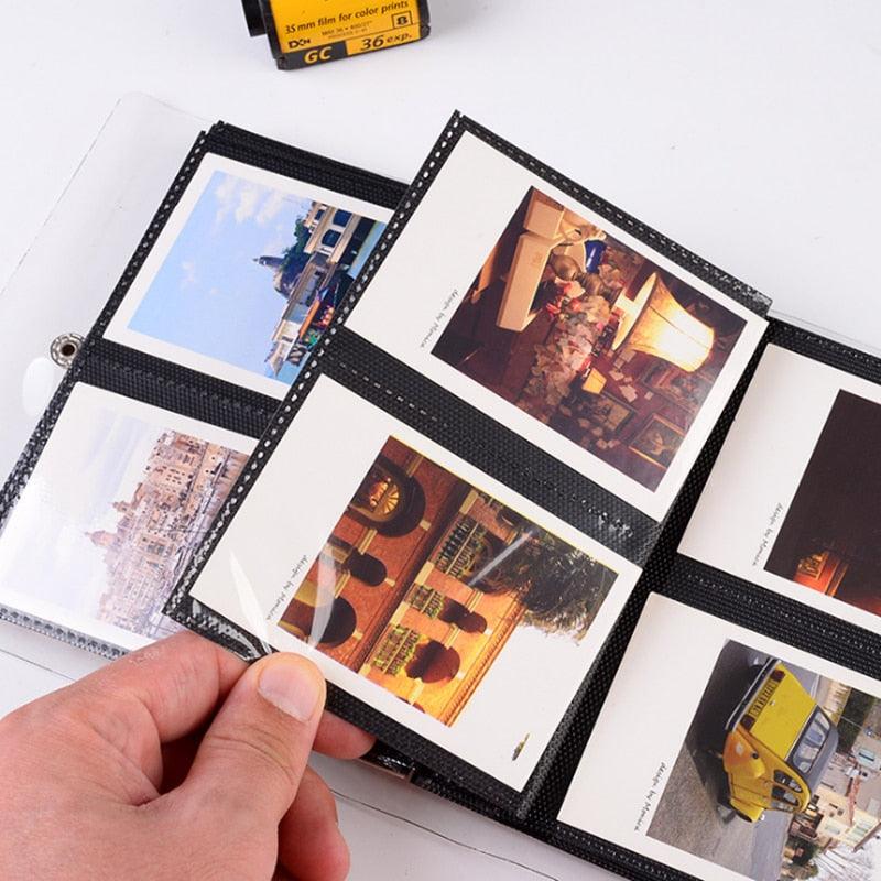 Light and Shadow Series Photo Album Ticket Storage Postcard 3 Inch memory 100 Pockets for Fujifilm Mini Film Paper Baby Family Scrapbook Albums DIY Memorable Gifts For Loved Ones Stevvex
