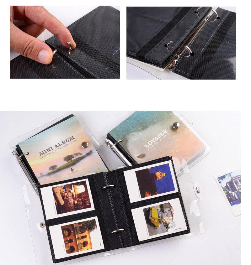 Light and Shadow Series Photo Album Ticket Storage Postcard 3 Inch memory 100 Pockets for Fujifilm Mini Film Paper Baby Family Scrapbook Albums DIY Memorable Gifts For Loved Ones Stevvex