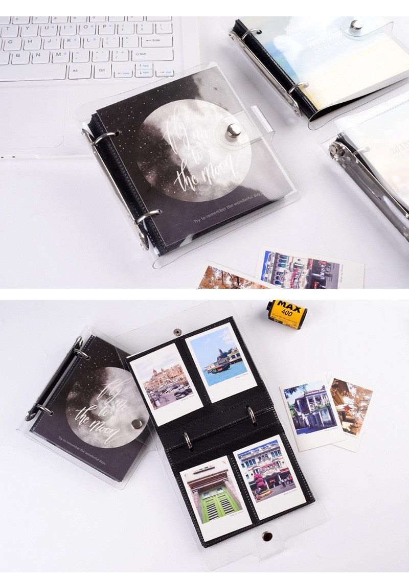 Light and Shadow Series Photo Album Ticket Storage Postcard 3 Inch memory 100 Pockets for Fujifilm Mini Film Paper Baby Family Scrapbook Albums DIY Memorable Gifts For Loved Ones Stevvex