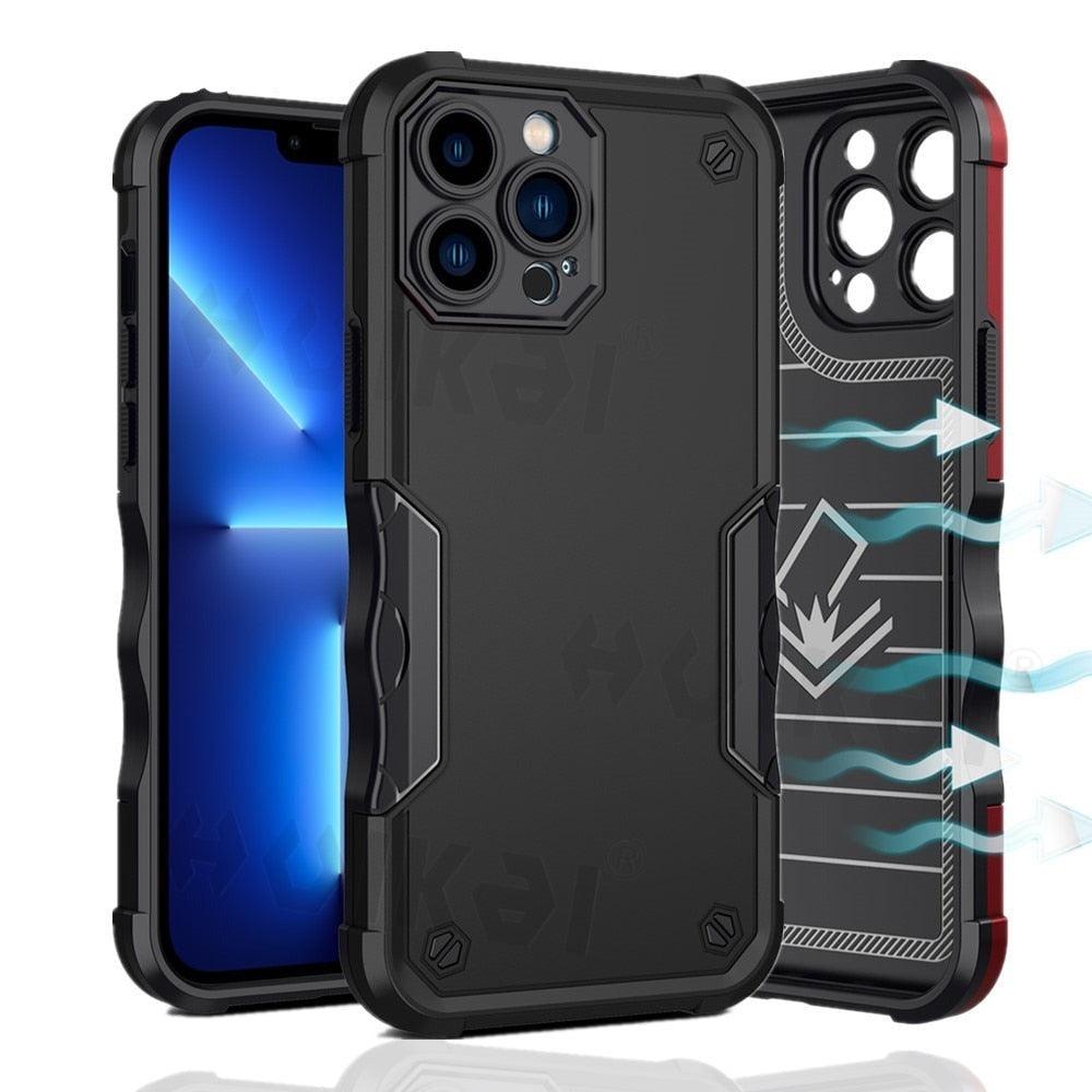 Light-Armor Shockproof Case For iPhone 14 Pro Max 13 Pro Max Mini 12 Max Cover Ultra-thin Mobile Case Ultra Slim Soft Silicone Cover iphone Case Compatible with iPhone 12 Pro Case Stevvex