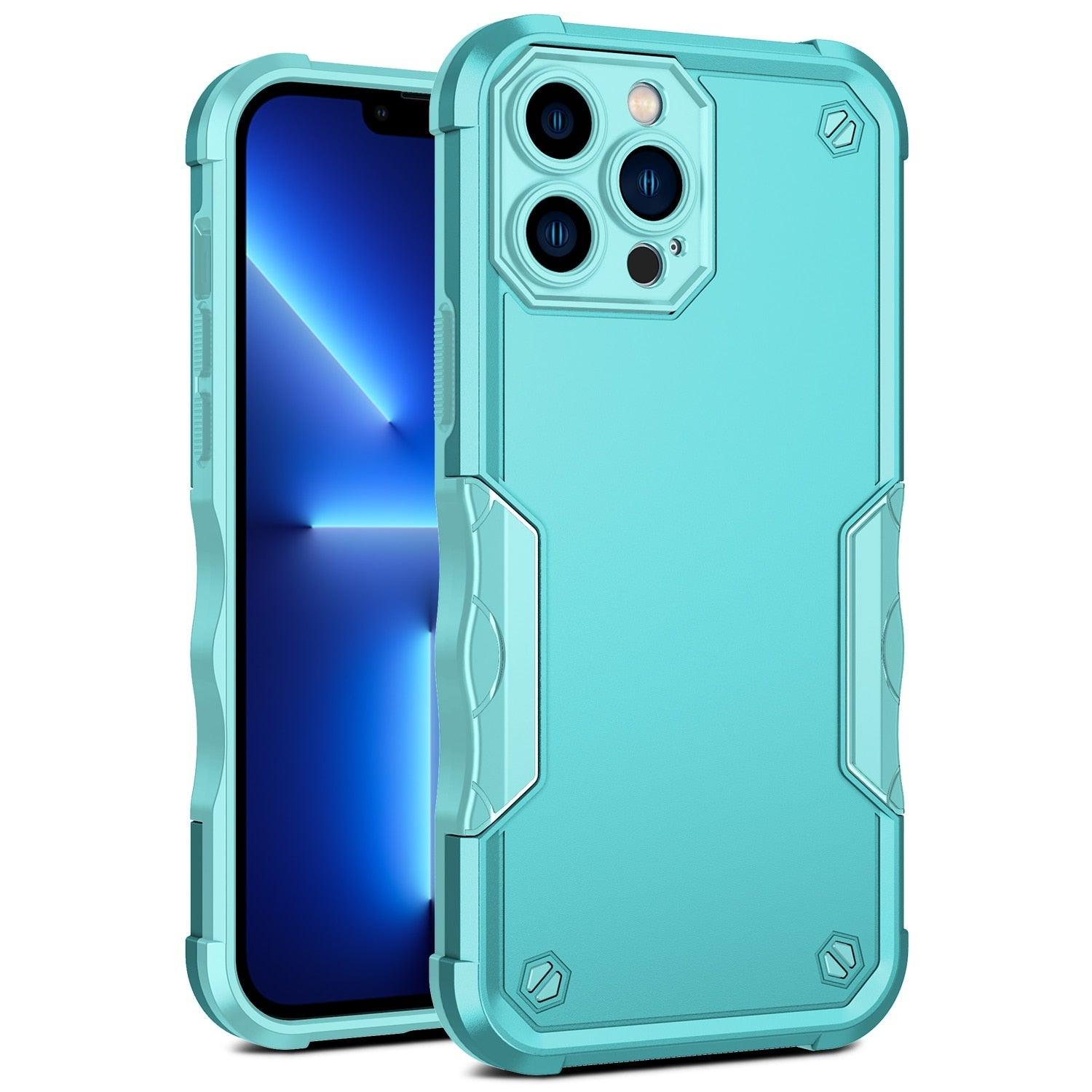 Light-Armor Shockproof Case For iPhone 14 Pro Max 13 Pro Max Mini 12 Max Cover Ultra-thin Mobile Case Ultra Slim Soft Silicone Cover iphone Case Compatible with iPhone 12 Pro Case Stevvex