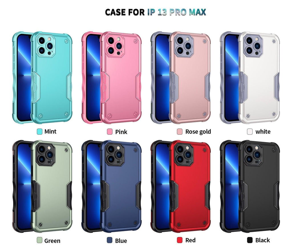 Light-Armor Shockproof Case For iPhone 14 Pro Max 13 Pro Max Mini 12 Max Cover Ultra-thin Mobile Case Ultra Slim Soft Silicone Cover iphone Case Compatible with iPhone 12 Pro Case Stevvex