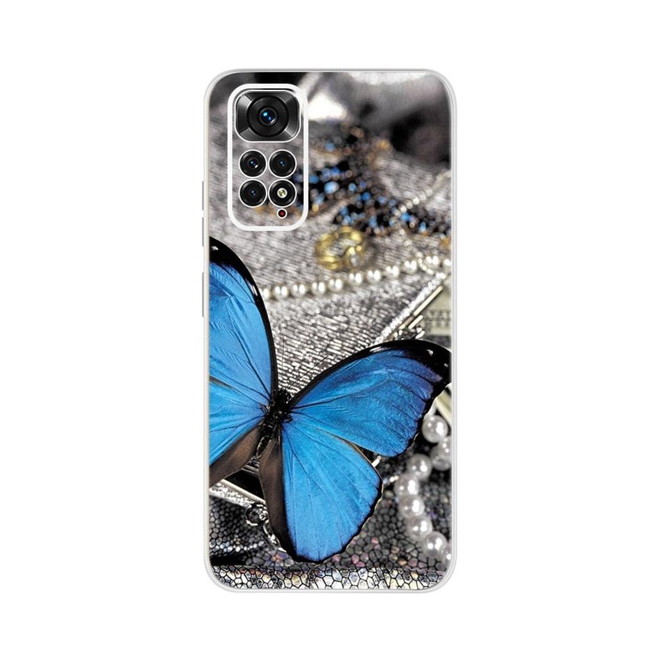 Light Luminous Case for Redmi Case Phone Cover in Soft and Hard PC Shockproof Anti-Scratch Case For Xiaomi Redmi Note 11 Case Redmi Note 11S Cover Luxury Cat Butterfly Soft Silicone Full Bumper For Xiaomi Redmi Note11 S Case Stevvex