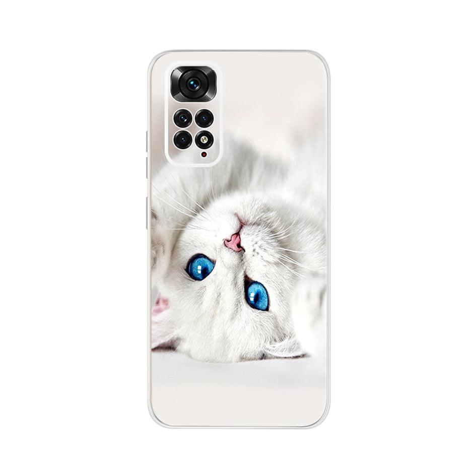 Light Luminous Case for Redmi Case Phone Cover in Soft and Hard PC Shockproof Anti-Scratch Case For Xiaomi Redmi Note 11 Case Redmi Note 11S Cover Luxury Cat Butterfly Soft Silicone Full Bumper For Xiaomi Redmi Note11 S Case Stevvex