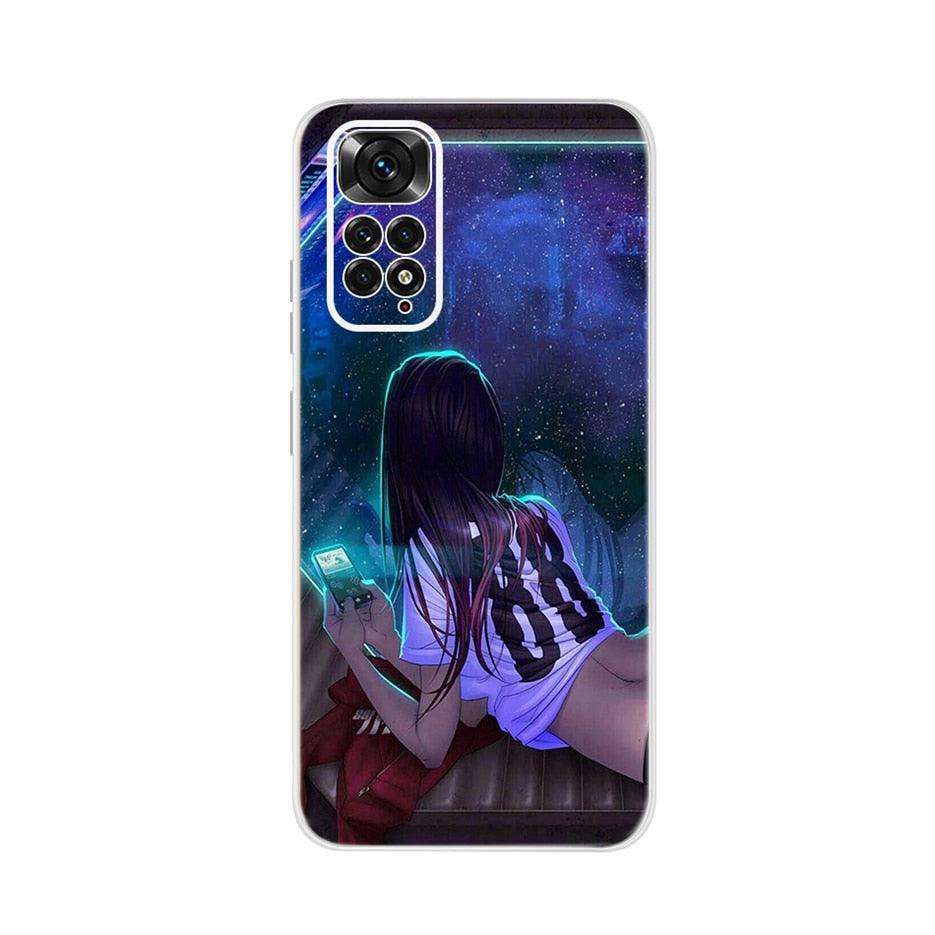 Light Luminous Case for Redmi Case Phone Cover in Soft and Hard PC Shockproof Anti-Scratch Case For Xiaomi Redmi Note 11 Case Redmi Note 11S Cover Luxury Cat Butterfly Soft Silicone Full Bumper For Xiaomi Redmi Note11 S Case Stevvex