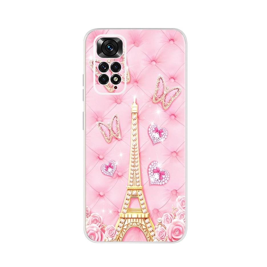 Light Luminous Case for Redmi Case Phone Cover in Soft and Hard PC Shockproof Anti-Scratch Case For Xiaomi Redmi Note 11 Case Redmi Note 11S Cover Luxury Cat Butterfly Soft Silicone Full Bumper For Xiaomi Redmi Note11 S Case Stevvex