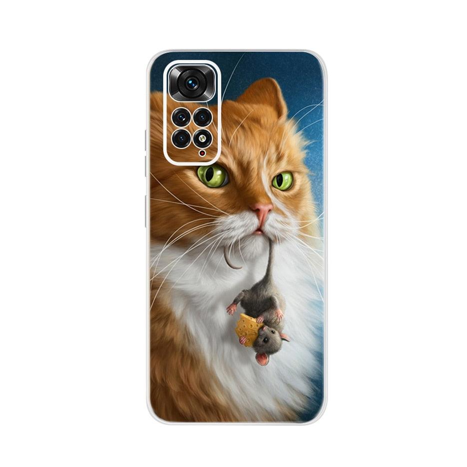 Light Luminous Case for Redmi Case Phone Cover in Soft and Hard PC Shockproof Anti-Scratch Case For Xiaomi Redmi Note 11 Case Redmi Note 11S Cover Luxury Cat Butterfly Soft Silicone Full Bumper For Xiaomi Redmi Note11 S Case Stevvex