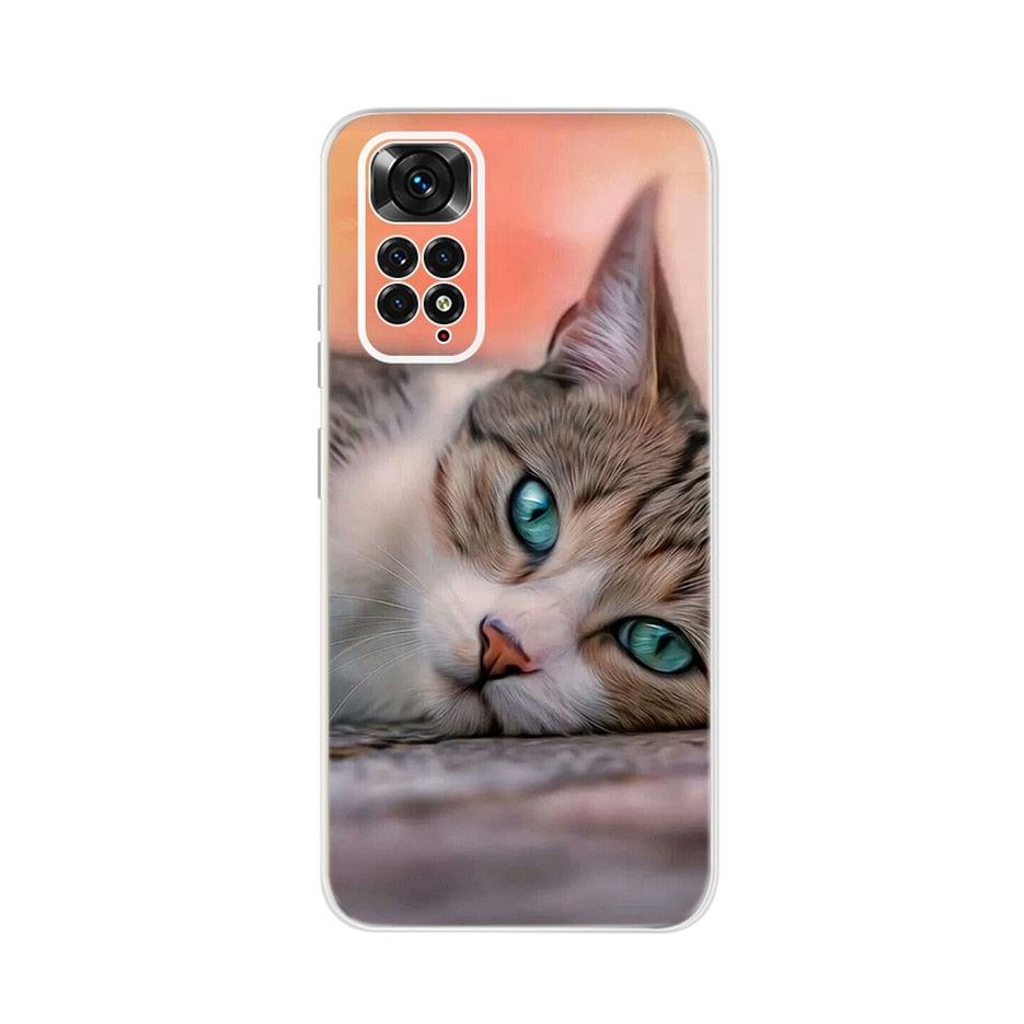 Light Luminous Case for Redmi Case Phone Cover in Soft and Hard PC Shockproof Anti-Scratch Case For Xiaomi Redmi Note 11 Case Redmi Note 11S Cover Luxury Cat Butterfly Soft Silicone Full Bumper For Xiaomi Redmi Note11 S Case Stevvex