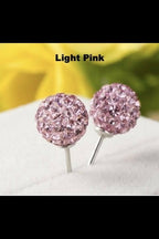 Round Sparkle Stud Earrings Promise Style Cubic Zirconia BandsCo Straps