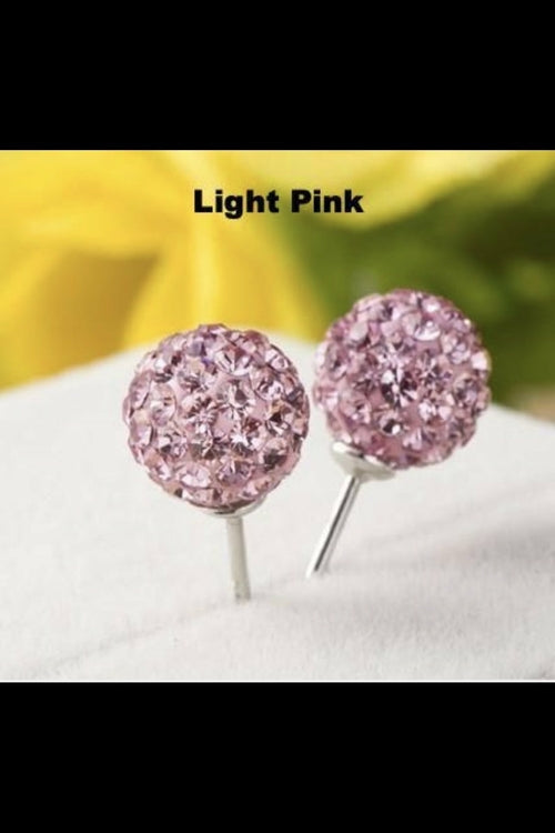Round Sparkle Stud Earrings Promise Style Cubic Zirconia BandsCo Straps