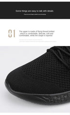 Light Running Comfortable Casual Men's Sneaker Breathable Non-slip Wear-resistant Outdoor Walking Men Sport Flat Breathable Summer Walking Beach Mesh Shoes Comfortable Mesh Athletic Sneakers Stevvex