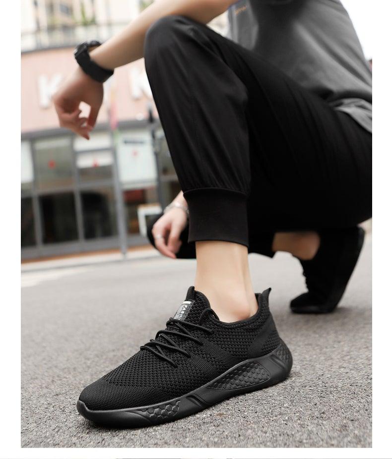 Light Running Comfortable Casual Men's Sneaker Breathable Non-slip Wear-resistant Outdoor Walking Men Sport Flat Breathable Summer Walking Beach Mesh Shoes Comfortable Mesh Athletic Sneakers Stevvex