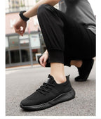 Light Running Comfortable Casual Men's Sneaker Breathable Non-slip Wear-resistant Outdoor Walking Men Sport Flat Breathable Summer Walking Beach Mesh Shoes Comfortable Mesh Athletic Sneakers Stevvex