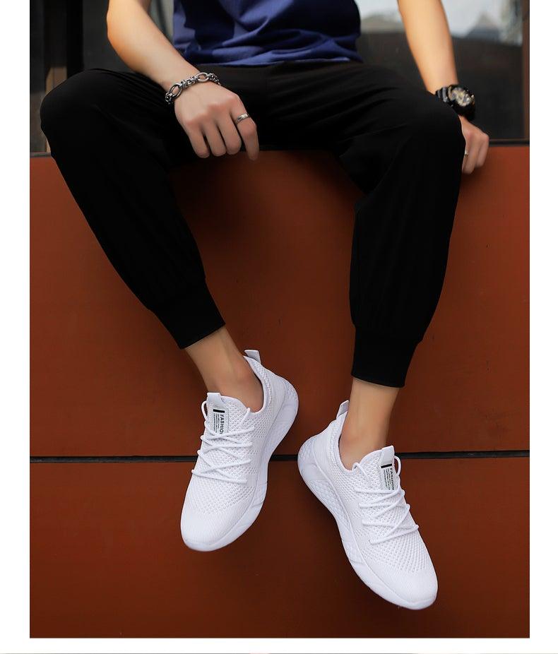Light Running Comfortable Casual Men's Sneaker Breathable Non-slip Wear-resistant Outdoor Walking Men Sport Flat Breathable Summer Walking Beach Mesh Shoes Comfortable Mesh Athletic Sneakers Stevvex