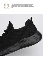 Light Running Comfortable Casual Men's Sneaker Breathable Non-slip Wear-resistant Outdoor Walking Men Sport Flat Breathable Summer Walking Beach Mesh Shoes Comfortable Mesh Athletic Sneakers Stevvex