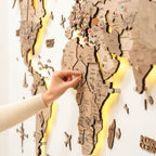 3D LED Wooden World Map 3.0 Terra - SJB-DIAMOND ELITES