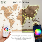 3D LED Wooden World Map 3.0 Terra - SJB-DIAMOND ELITES
