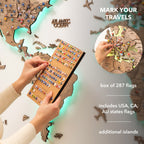 3D LED Wooden World Map 3.0 Terra - SJB-DIAMOND ELITES