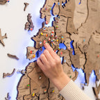 3D LED Wooden World Map 3.0 Terra - SJB-DIAMOND ELITES