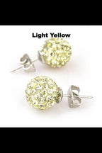 Round Sparkle Stud Earrings Promise Style Cubic Zirconia BandsCo Straps