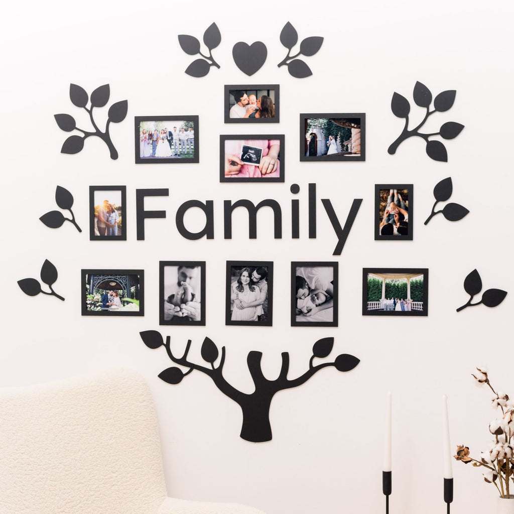Wooden Led Family Tree - Black Ember - SJB-DIAMOND ELITES