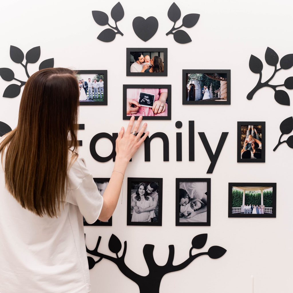 Wooden Led Family Tree - Black Ember - SJB-DIAMOND ELITES