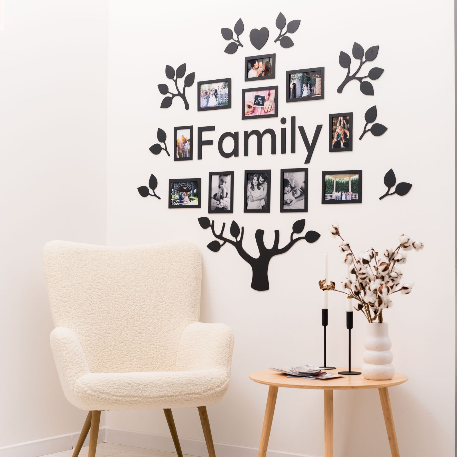 Wooden Led Family Tree - Black Ember - SJB-DIAMOND ELITES