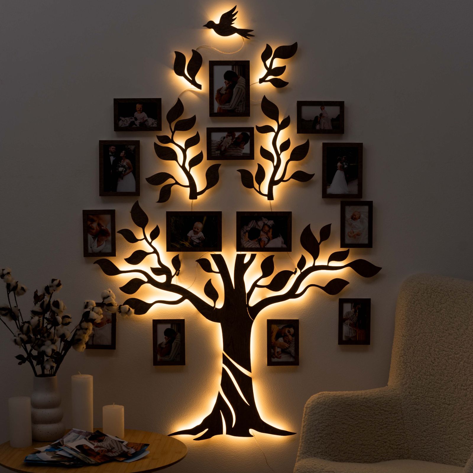 Wooden Led Family Tree - Nova - SJB-DIAMOND ELITES