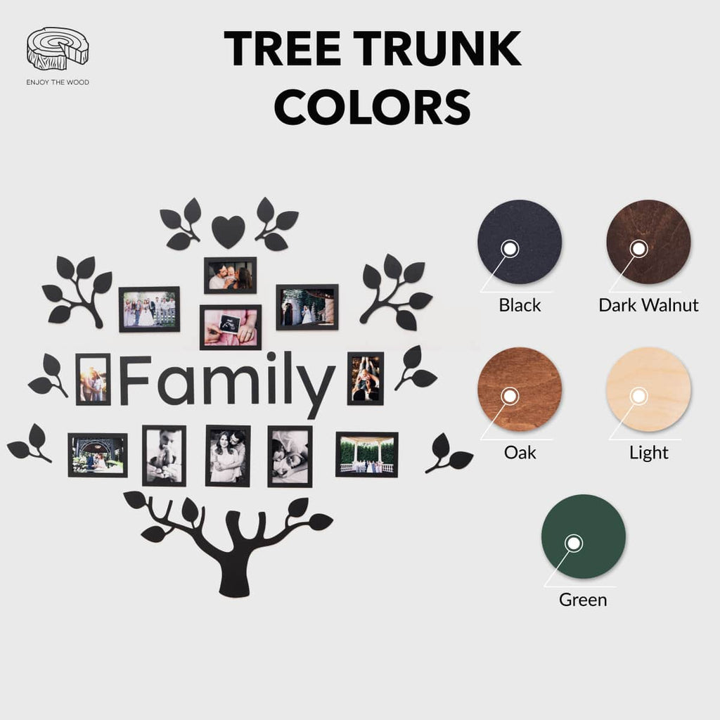 Wooden Led Family Tree - Black Ember - SJB-DIAMOND ELITES