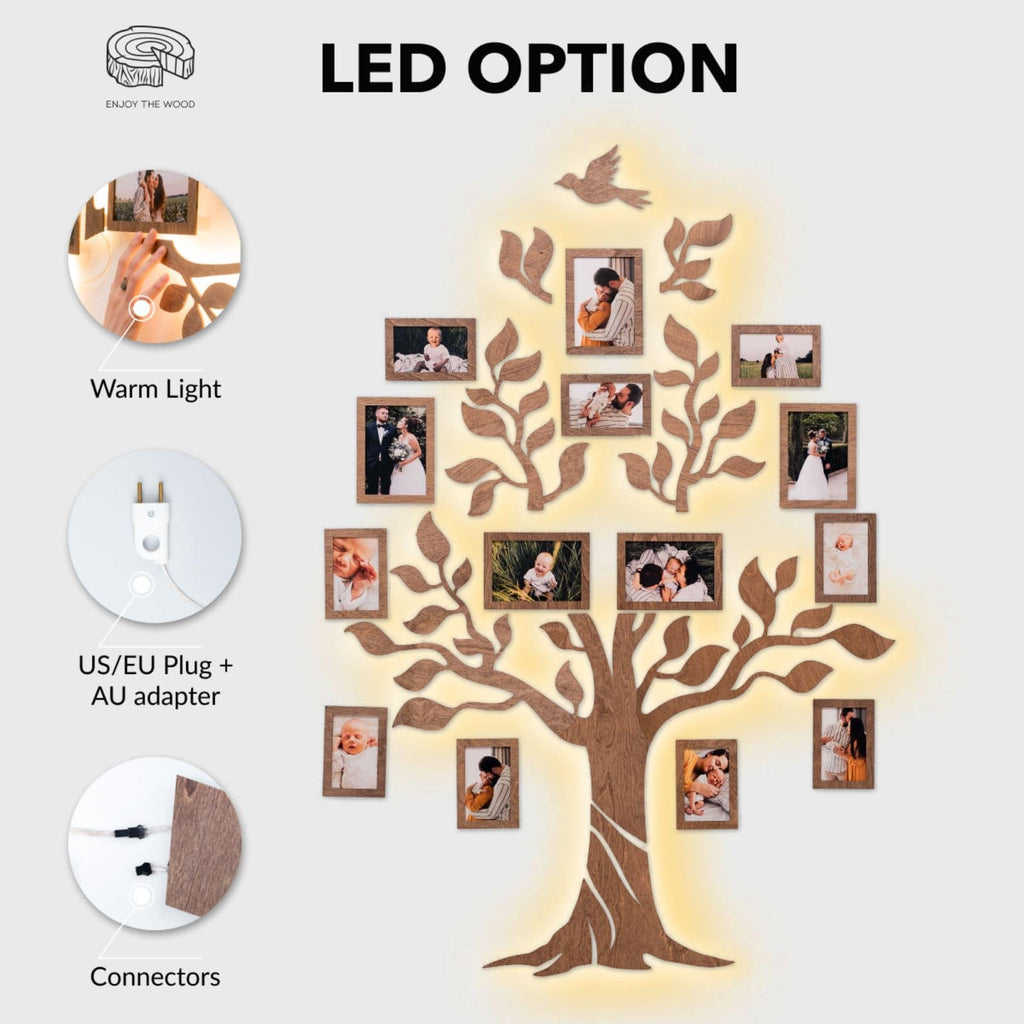 Wooden Led Family Tree - Nova - SJB-DIAMOND ELITES