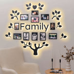 Wooden Led Family Tree - Black Ember - SJB-DIAMOND ELITES