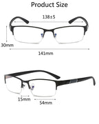 Lightweight Alloy Semi-Rimless Reading Glasses For  Men And Women With Quality Half Frame  Men Reading Glasses  For Men New Retro Eyewear