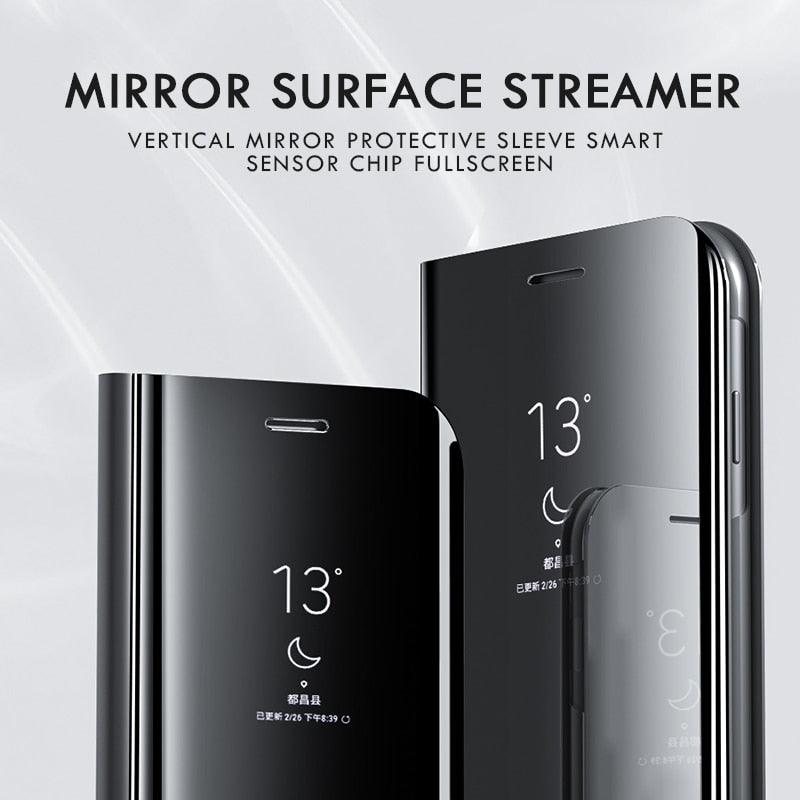 Lightweight Anti Peeping Magnetic Double-Sided Privacy Clear Back Metal Bumper Anti-Spy Phone Cases Cover for iPhone iPhone Smart Mirror Flip Case For iPhone 13 12 11 Pro XS Max XR Magnetic Stand Cover Stevvex