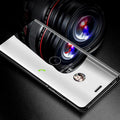 Lightweight Anti Peeping Magnetic Double-Sided Privacy Clear Back Metal Bumper Anti-Spy Phone Cases Cover for iPhone iPhone Smart Mirror Flip Case For iPhone 13 12 11 Pro XS Max XR Magnetic Stand Cover Stevvex