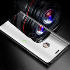 Lightweight Anti Peeping Magnetic Double-Sided Privacy Clear Back Metal Bumper Anti-Spy Phone Cases Cover for iPhone iPhone Smart Mirror Flip Case For iPhone 13 12 11 Pro XS Max XR Magnetic Stand Cover Stevvex