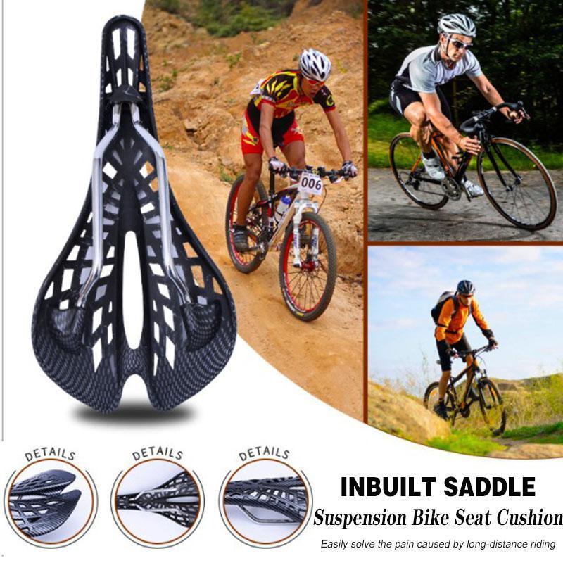Lightweight Bicycle Front Seat Mat Bike Saddle Bicycle Seat Cushion Pad Breathable Soft Spider Web Saddle Cycling Bicycle Hollow Seat Saddle Comfy Ultra Light Mountain Bike Road Bicycle Saddle Stevvex
