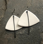 Lightweight Ceramic Boho Statement Dangle Earrings Handmade