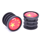 Lightweight Mini Bicycle National Flag Handlebar End Plugs For Mountain Road Bike Bicycle Grips Parts Protective Cover Handlebar Bar End Plugs Plastic Bike Handlebar End Caps For Road Bike Most Bicycle Stevvex