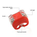 Lightweight Mini LED Silicone Bicycle Front Rear Light Waterproof Mountain Road Bike Cycling Headlight Tail Warning Lamp Silicone LED Bike Light Bike Headlight And Taillight Multi-Purpose Waterproof Bike Light For Cycling Stevvex