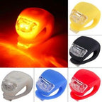 Lightweight Mini LED Silicone Bicycle Front Rear Light Waterproof Mountain Road Bike Cycling Headlight Tail Warning Lamp Silicone LED Bike Light Bike Headlight And Taillight Multi-Purpose Waterproof Bike Light For Cycling Stevvex