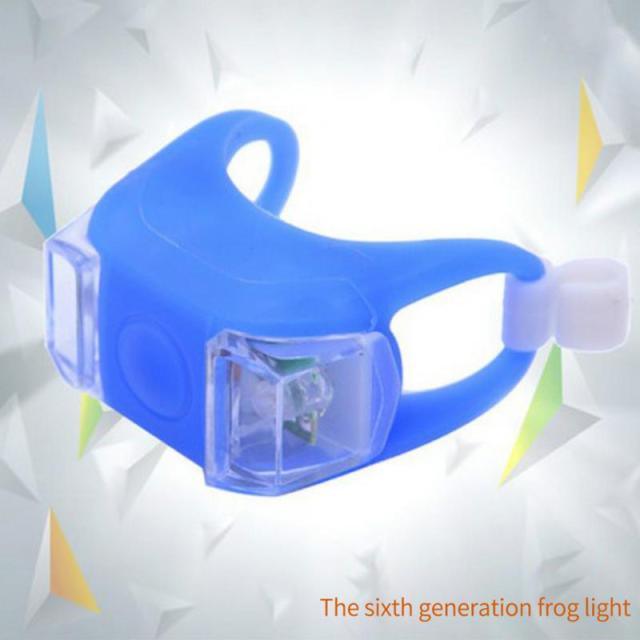 Lightweight Mini LED Silicone Bicycle Front Rear Light Waterproof Mountain Road Bike Cycling Headlight Tail Warning Lamp Silicone LED Bike Light Bike Headlight And Taillight Multi-Purpose Waterproof Bike Light For Cycling Stevvex