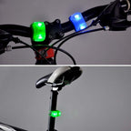 Lightweight Mini LED Silicone Bicycle Front Rear Light Waterproof Mountain Road Bike Cycling Headlight Tail Warning Lamp Silicone LED Bike Light Bike Headlight And Taillight Multi-Purpose Waterproof Bike Light For Cycling Stevvex