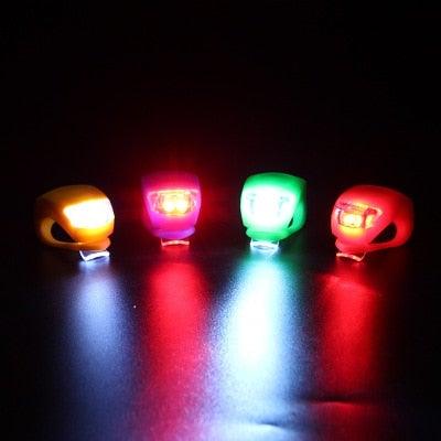 Lightweight Mini LED Silicone Bicycle Front Rear Light Waterproof Mountain Road Bike Cycling Headlight Tail Warning Lamp Silicone LED Bike Light Bike Headlight And Taillight Multi-Purpose Waterproof Bike Light For Cycling Stevvex