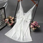 Lightweight Pink Women Sleepwear Classic Design Silk Bathrobe Lace Trim Bridesmaid Bride Party Robes Stevvex