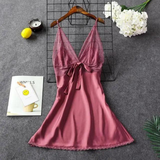 Lightweight Pink Women Sleepwear Classic Design Silk Bathrobe Lace Trim Bridesmaid Bride Party Robes Stevvex