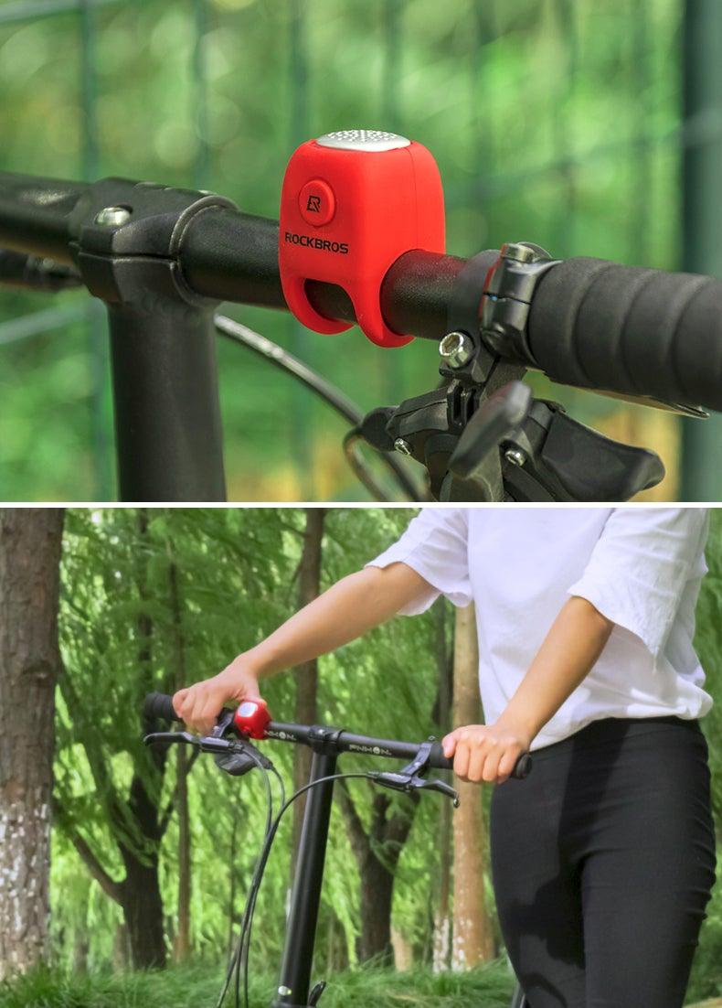 Lightweight Portable Bicycle Bell Electric Horn Mountain Bike Bell Accessories 90dB Cycling Handlebar Silica Gel Shell Electric Cycling Bells Water Resistant Cycling Bells Horn Loud Bicycle Horns Bicycle Accessories Stevvex