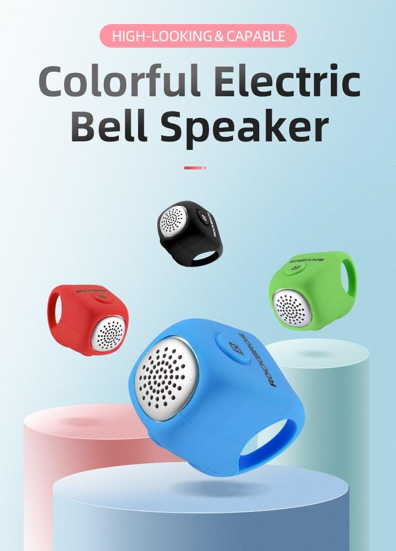 Lightweight Portable Bicycle Bell Electric Horn Mountain Bike Bell Accessories 90dB Cycling Handlebar Silica Gel Shell Electric Cycling Bells Water Resistant Cycling Bells Horn Loud Bicycle Horns Bicycle Accessories Stevvex